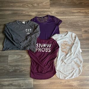 Bundle Girls Unicorn Sweater Tees and Long Sleeve Top Set 4 pc Bundle Sz 14